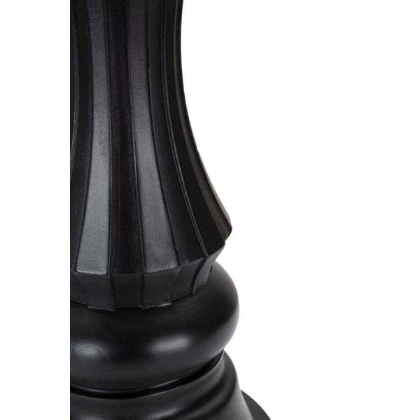 Figurine échec décoratif en polyrésine noire et dorée - 5