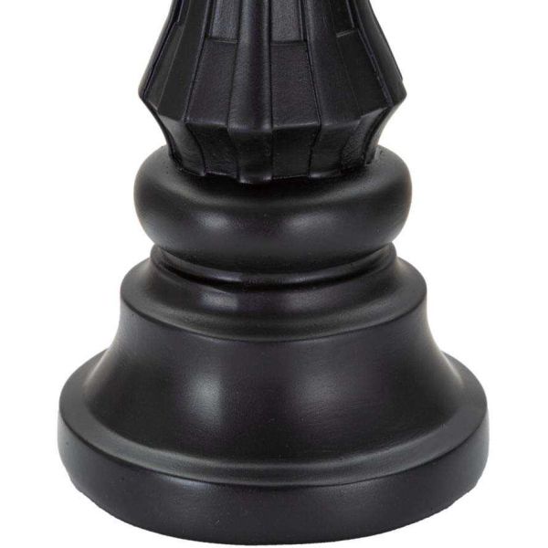 Figurine échec décoratif en polyrésine noire et dorée - 5