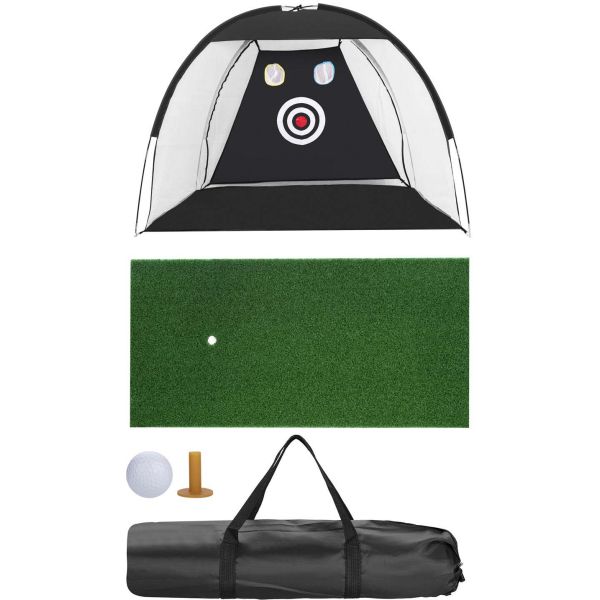 Filet d'entraînement de golf avec accessoires