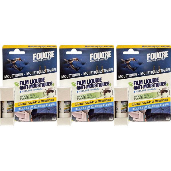 Film liquide larvicides anti moustiques et larves de moustiques 15ml