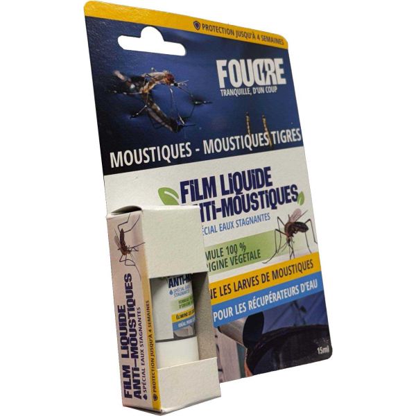 Film liquide larvicides anti moustiques et larves de moustiques 15ml - FOUDRE