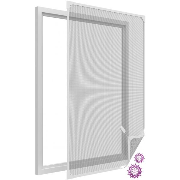 Filtre stop pollen avec cadre magnétique pour fenêtre blanc