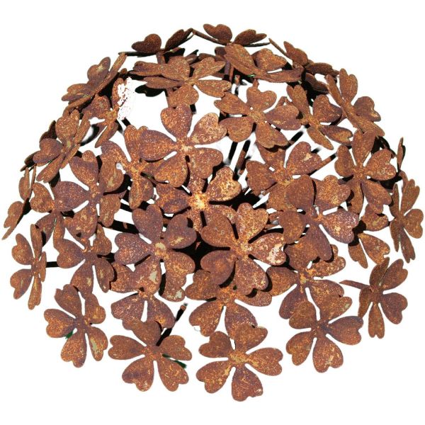 Fleur décorative en fer forgé rouillé - HEE-0107