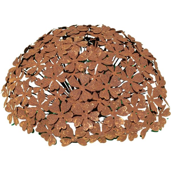 Fleur décorative en fer forgé rouillé - HEE-0106