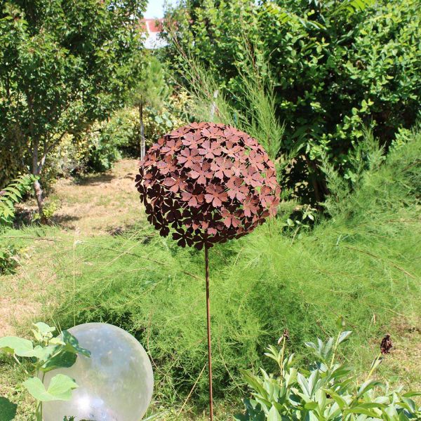 Fleur décorative en fer forgé rouillé - 39,90