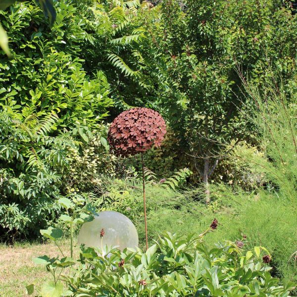Fleur décorative en fer forgé rouillé - 52,90