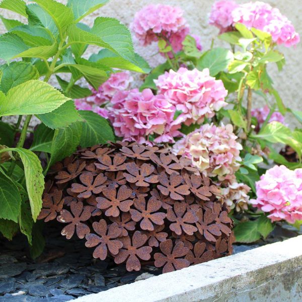 Fleur décorative en fer forgé rouillé - 6