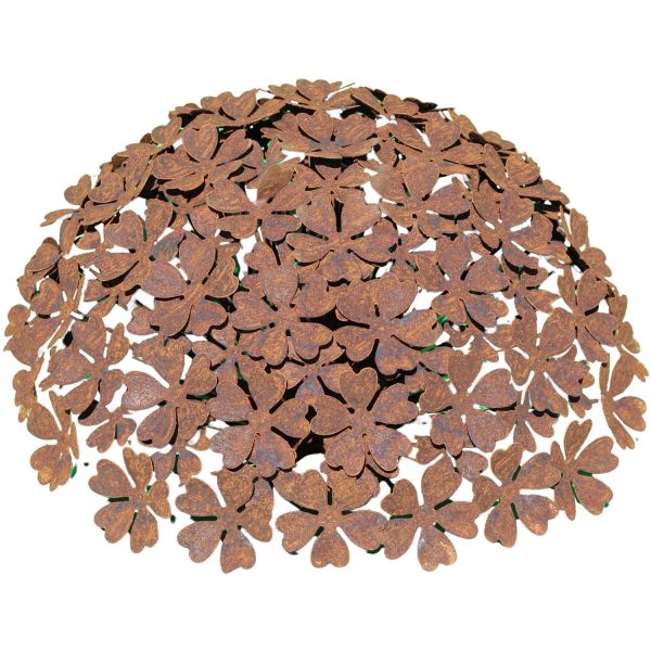 Fleur décorative en fer forgé rouillé - HEE-0105