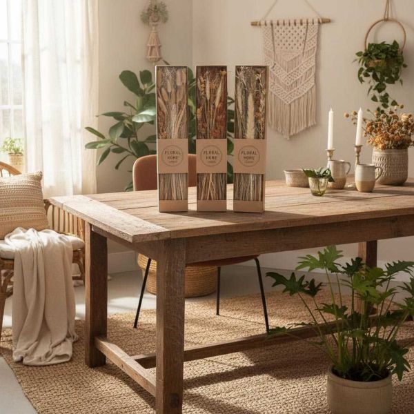 Fleurs séchées naturelles 60 cm Forever (Lot de 3) - SIL