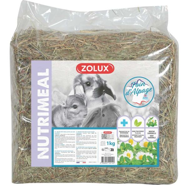 Foin d'alpages aromatisé pour rongeurs Premium Nutrimeal 1 kg