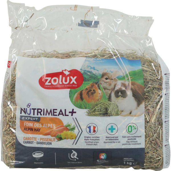 Foin d'alpages aromatisé pour rongeurs Premium Nutrimeal 1 kg