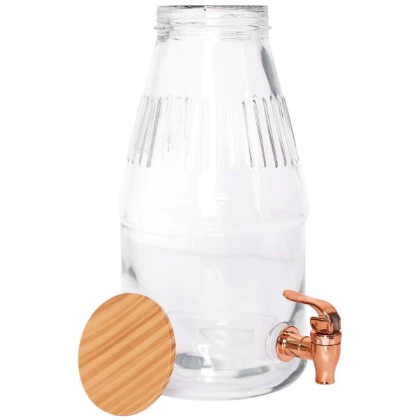 Fontaine à boisson avec couvercle en bambou 3.8 litres - 19,90