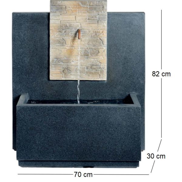Fontaine extérieure en composite touché pierre véritable - KAE-0114