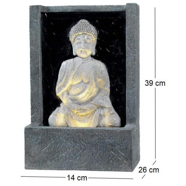 Fontaine extérieure en polyresine Bouddha - KAE-0107