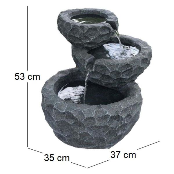 Fontaine extérieure en résine alimentation solaire Jim - IMH-0262