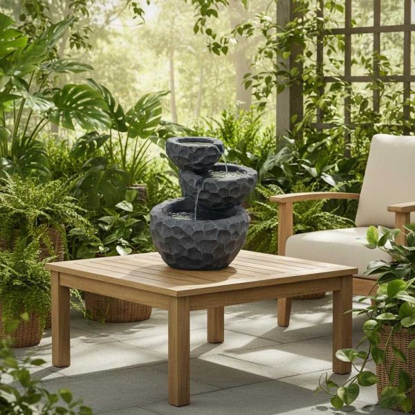 Fontaine extérieure en résine alimentation solaire Jim - Just sun