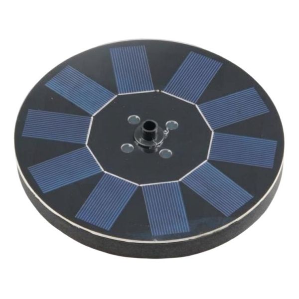 Fontaine extérieure ronde en résine alimentation solaire