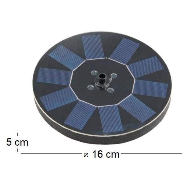 Fontaine extérieure ronde en résine alimentation solaire - IMH-0293