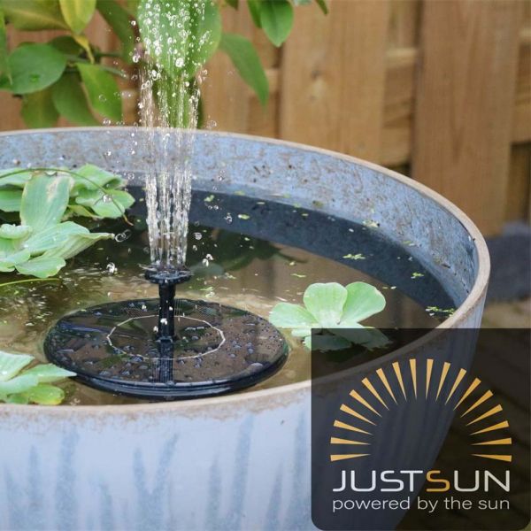 Fontaine extérieure ronde en résine alimentation solaire - Just sun