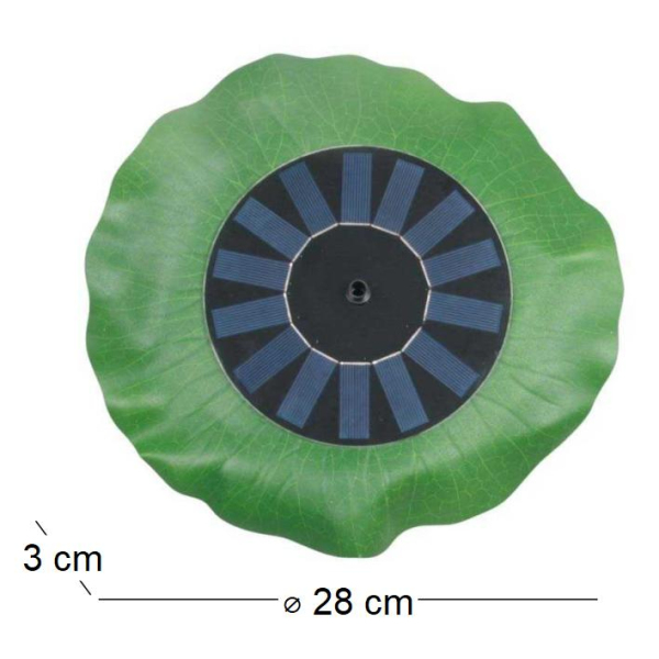 Fontaine extérieure ronde en résine alimentation solaire - IMH-0483