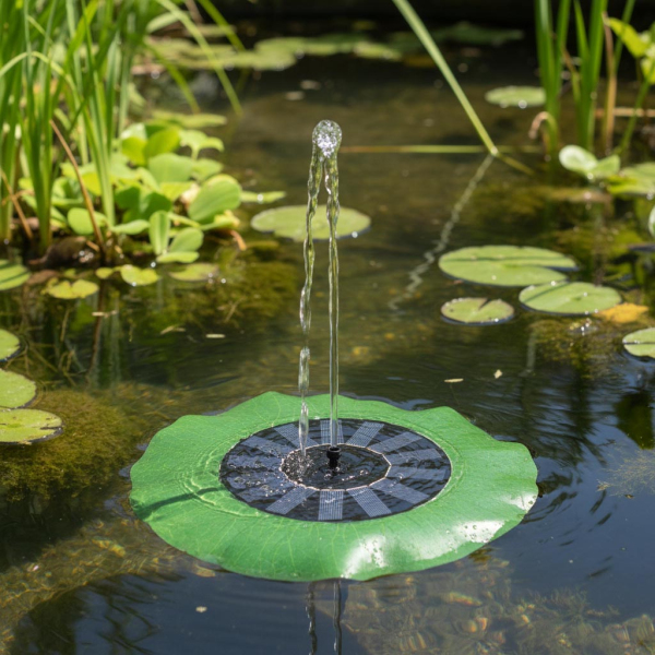 Fontaine extérieure ronde en résine alimentation solaire - Just sun