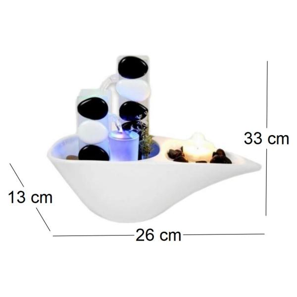 Fontaine d'intérieur Piro avec éclairage LED multicolore - 35,69