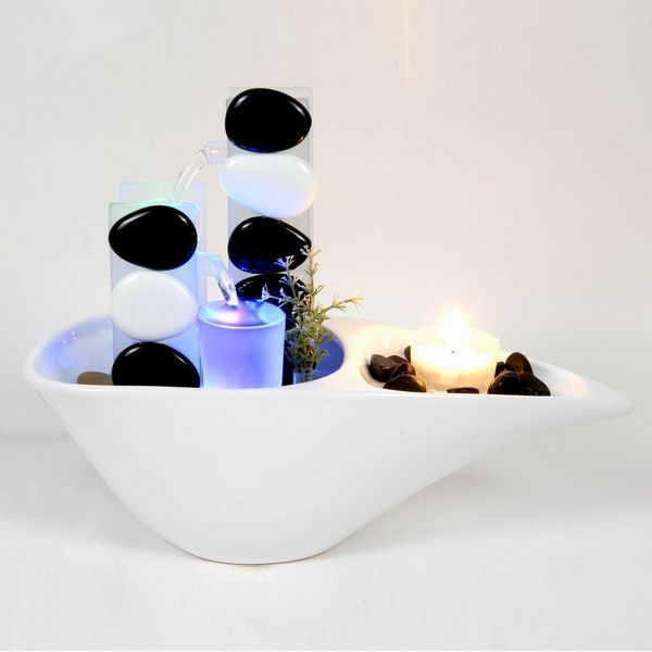 Fontaine d'intérieur Piro avec éclairage LED multicolore - SUC-0145