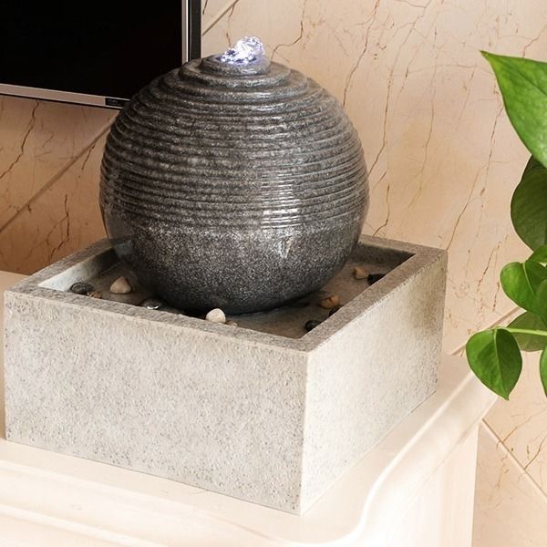 Fontaine d'intérieur boule éclairage LED blanc Bonny - 85,90