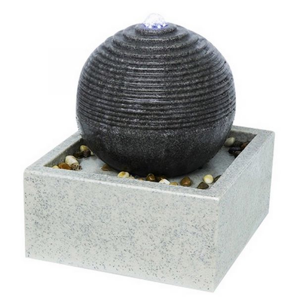 Fontaine d'intérieur boule éclairage LED blanc Bonny