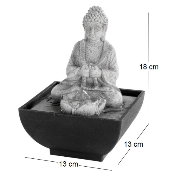 Fontaine intérieure en polyrésine Bouddha assis - KAE-0118