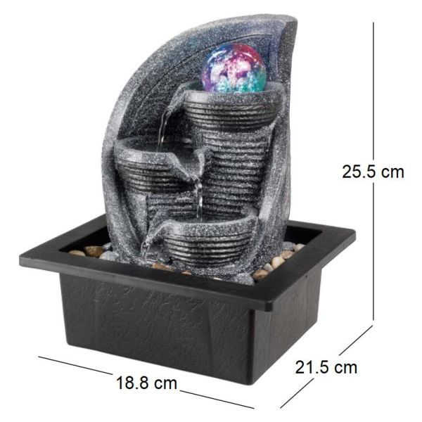 Fontaine en polyrésine avec LED Bauble - KAE-0102