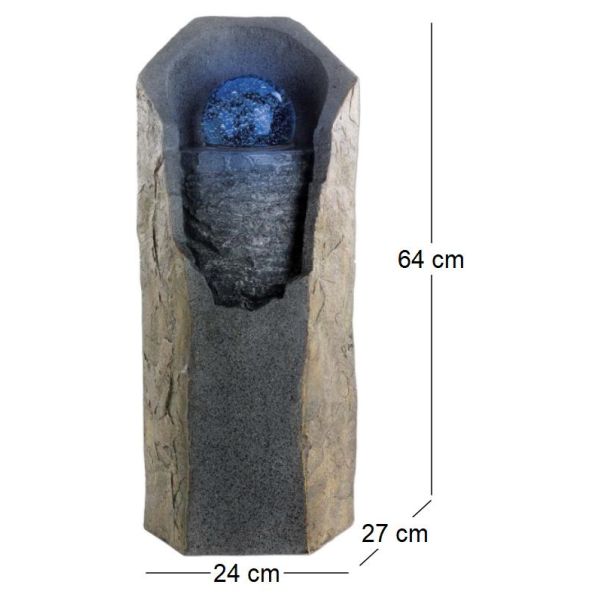 Fontaine en polyrésine avec LED Stone - KAE-0100