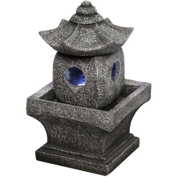 Fontaine en polyrésine Pagode 18 x 17 x 29 cm