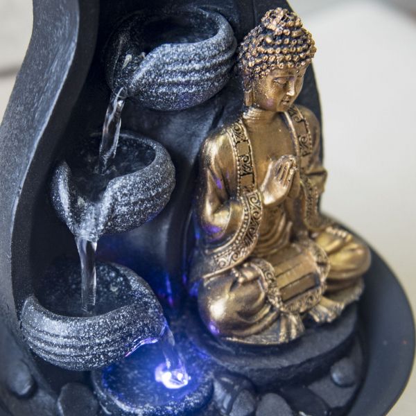 Fontaine relaxante bouddha LED Praya - 5