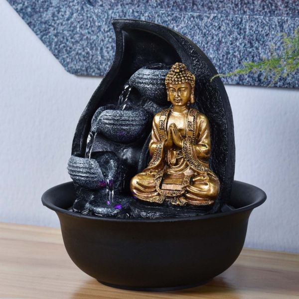 Fontaine relaxante bouddha LED Praya - 30,73