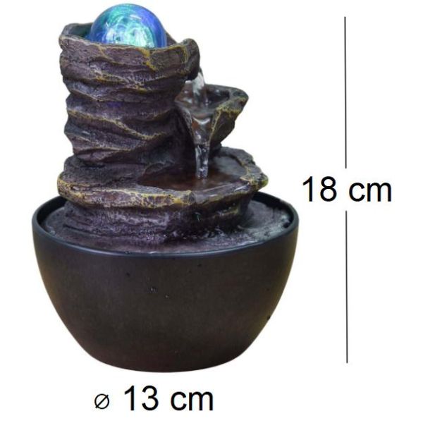 Fontaine en résine 13 x 18 cm Guru - 9
