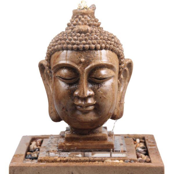 Fontaine tête de bouddha 30 x 30 x 48.5 cm - IMH-0339