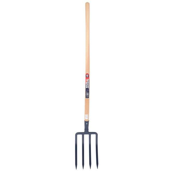 Fourche à bêcher à douille 4 dents de 30 cm manche bois pomme 100 cm - 46,90