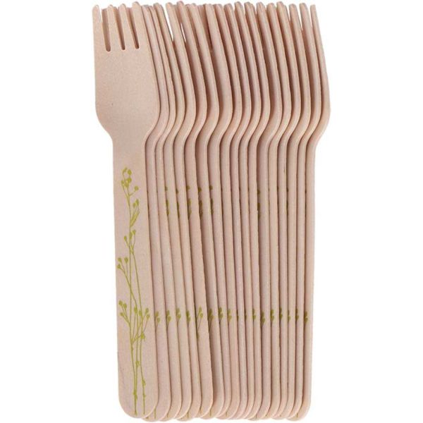 Couverts en bois 100% compostable Herbe