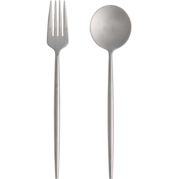 Fourchette et cuillère spécial salade en inox Active - VEN-0914
