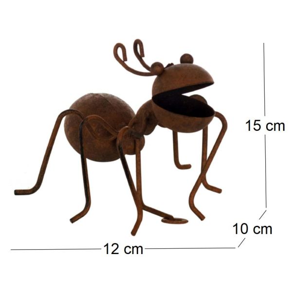 Fourmi décorative en métal vieilli - ORIGEN