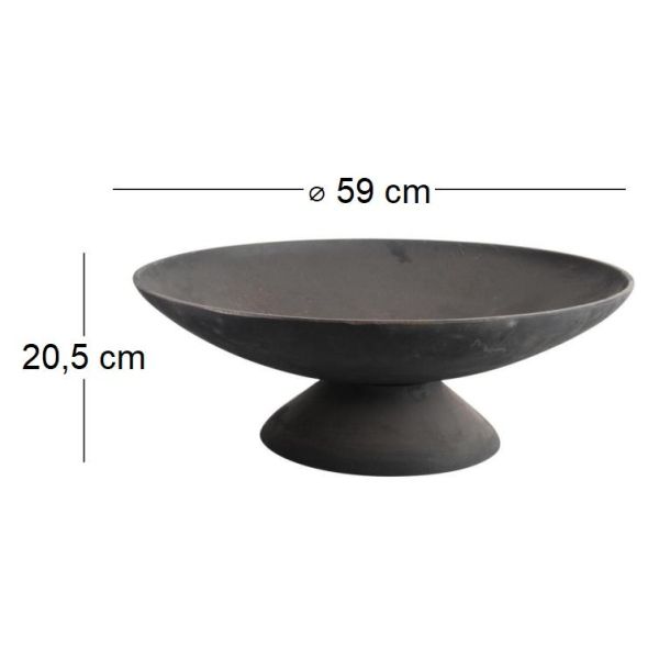 Foyer brasero rond pour bûches en fonte - ESS-0622