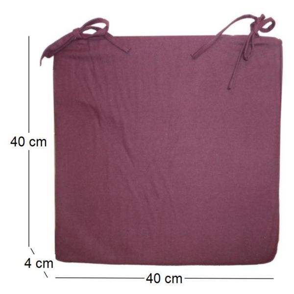 Galette de chaise en coton 40 cm - 4,55