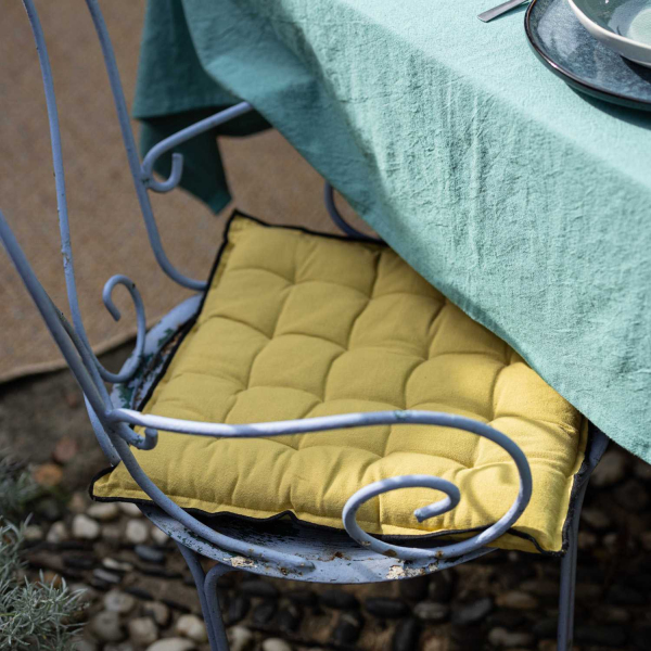 Galette de chaise en coton recyclé Grace (Lot de 6) - VIVARAISE