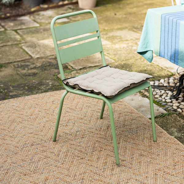 Galette de chaise en coton recyclé Grace (Lot de 6) - 83,90