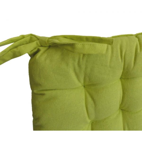 Galette de chaise en coton uni 40 cm 25 points - 