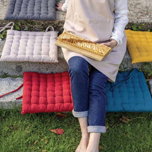 Galette de chaise 36 points en coton recyclé Zea 38 x 38 x 3 cm - SDE-0664