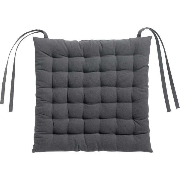 Galette de chaise 36 points en coton recyclé Zea 38 x 38 x 3 cm