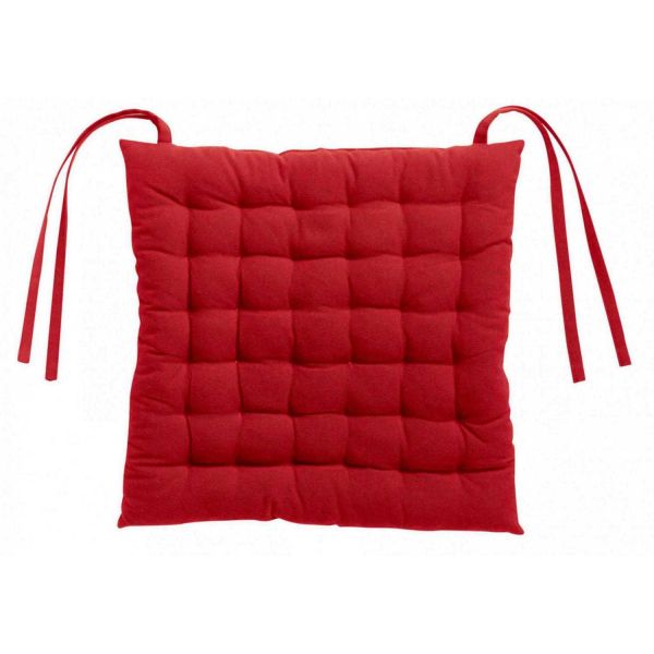 Galette de chaise 36 points en coton recyclé Zea 38 x 38 x 3 cm