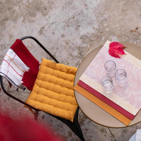 Galette de chaise 36 points en coton recyclé Zea 38 x 38 x 3 cm - SDE-0667